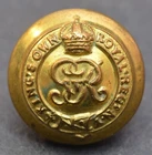 WW1 Era ~ Norfolk Yeomanry (Kings Own Royal Reg NY) ~ Hat Button ~ GVR