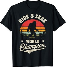 Bigfoot Hide And Seek World Champion Sasquatch Retro Vintage Gift Unisex T-Shirt