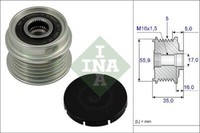 INA 535 0004 10 Generatorfreilauf FüR Audi VW
