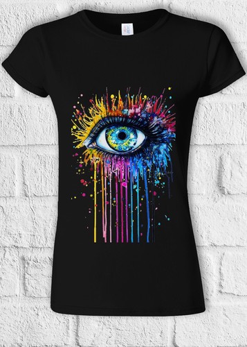 Rainbow Eye Art Drawing Hipster T shirt Men Women Hoodie Sweatshirt Unisex 625 - 第 3/10 張圖片