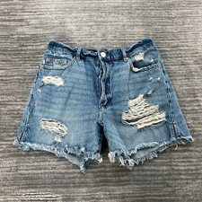 Garage Shorts Size 09 29 Womens Button Fly Short Vintage Cut-Off Denim Blue