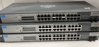 LOT OF 3 J9080A: HP ProCurve 1700-24 Managed Ethernet switch LOT OF 3
