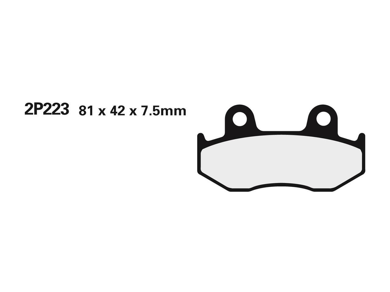 Plaquettes de frein avant NISSIN 2P223ST métal fritté pour scooter