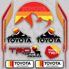 Toyota Trd Pro Off Road Mountain Car 3d Logo Sticker Vinyl Decal Stripes Decor