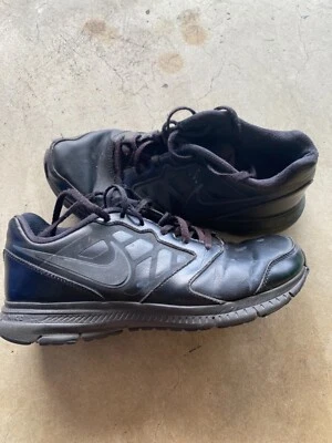 black leather nike school shoes