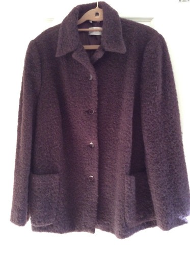 Wool Jacket Fully Lined By Luis Civit Of Barcelona Size 44 Ins Chest Aubergine - Picture 5 of 10