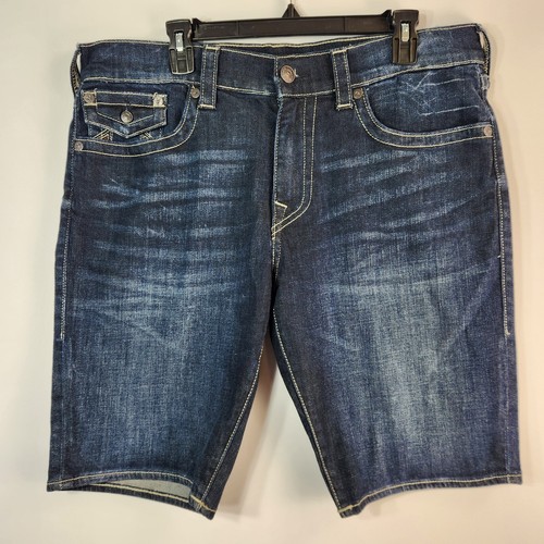 True Religion Men's Size 42 Ricky Shorts Relaxed Straight Blue (41) - Picture 2 of 12