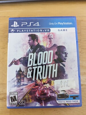 Blood & Truth VR - Sony PlayStation VR Playstation 4 PS4 PSVR Complete in Box