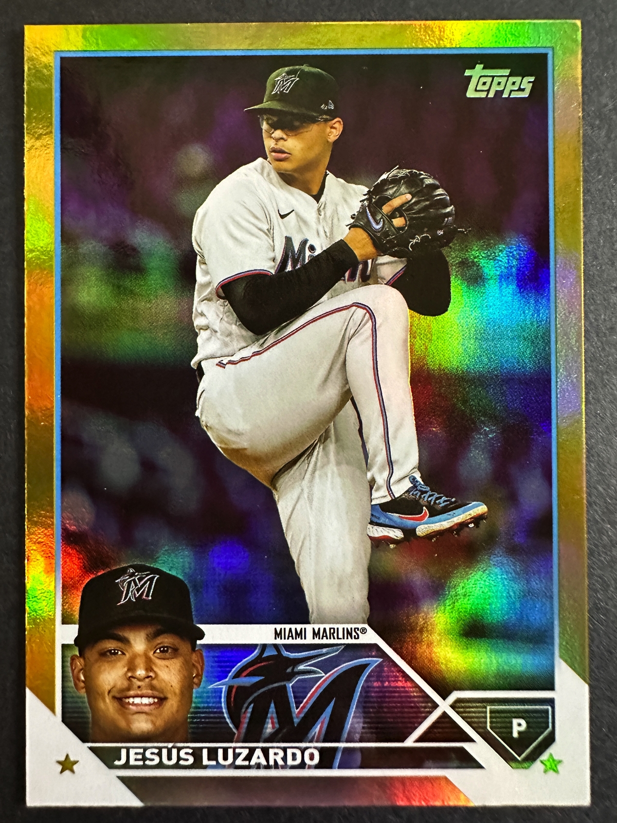 Jesus Luzardo 2023 Topps Gold Foil Baseball Card Miami Marlins 563 eBay