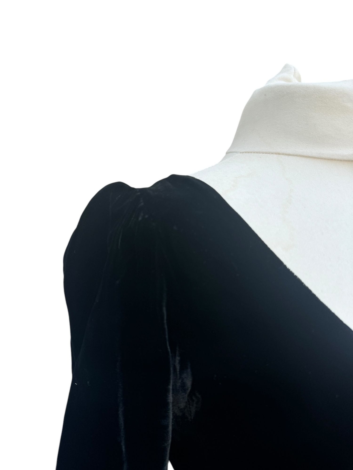 Top Yves Saint Laurent vintage in velluto nero taglia 38 S