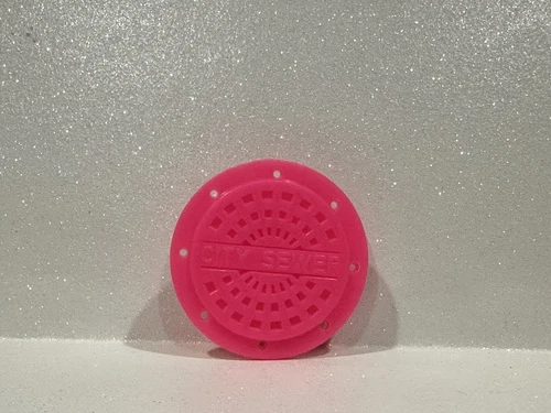 TMNT Cheapskate II Pink Manhole Cover  Accessory 1989 Playmates