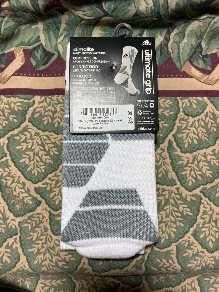 Calcetines Adidas Climalite Traxion Crew - 2 pares - talla mediana Foto 3 de 4