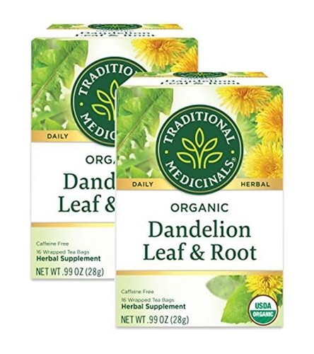 Traditional Medicinals Organic Dandelion Leaf & Root Herbal Tea, Supports 