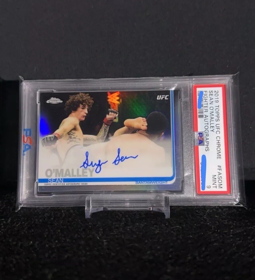 2019 Topps UFC Chrome Sean O'Malley Fighter Autographs PSA 9 #FASOM
