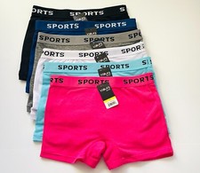 6 PACK Sports Yoga Workout Short Women's Mesh Boxers Shorts Underwear 8296 2XL