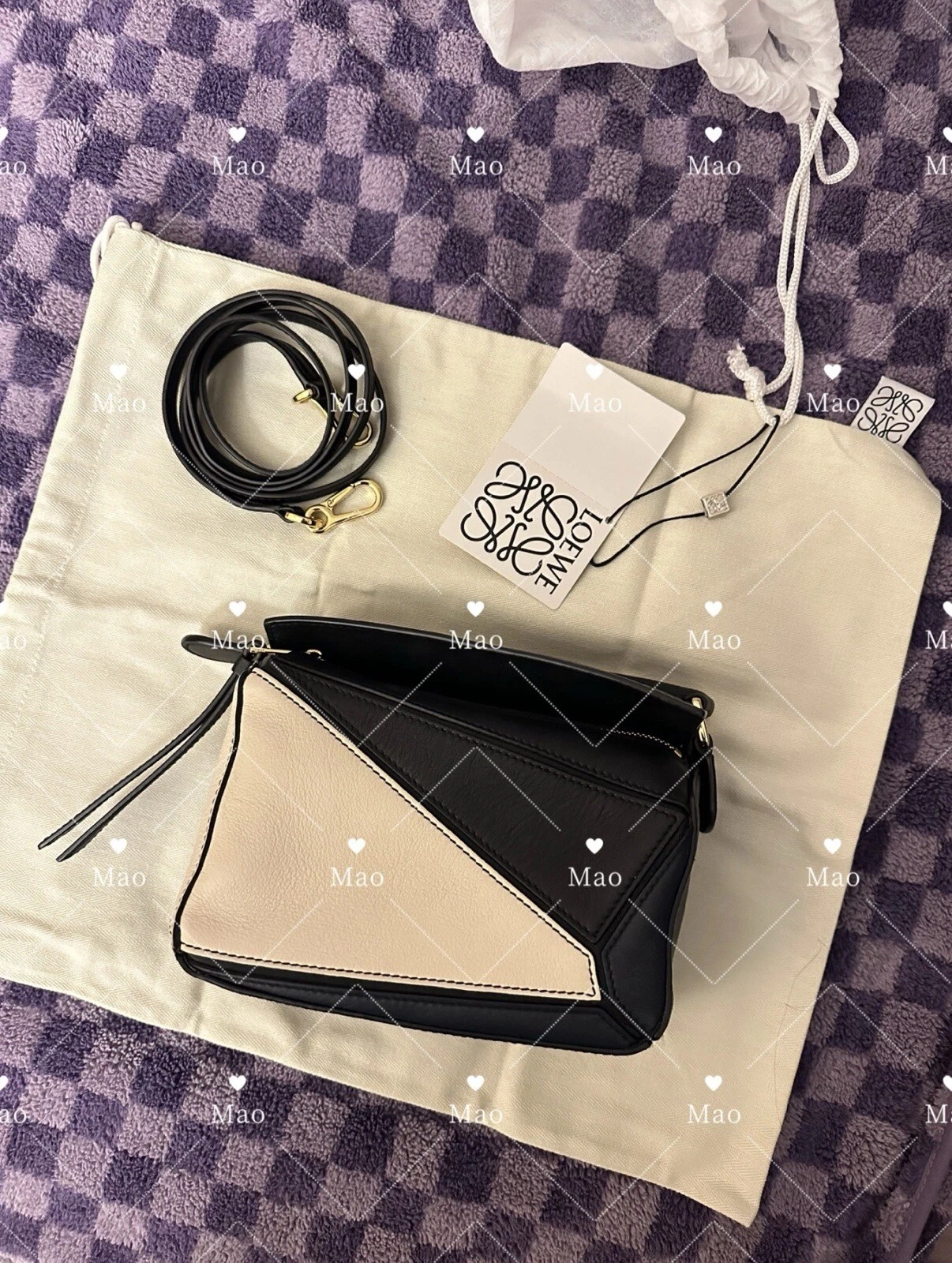 Borsa a tracolla Loewe Mini puzzle in pelle multicolore