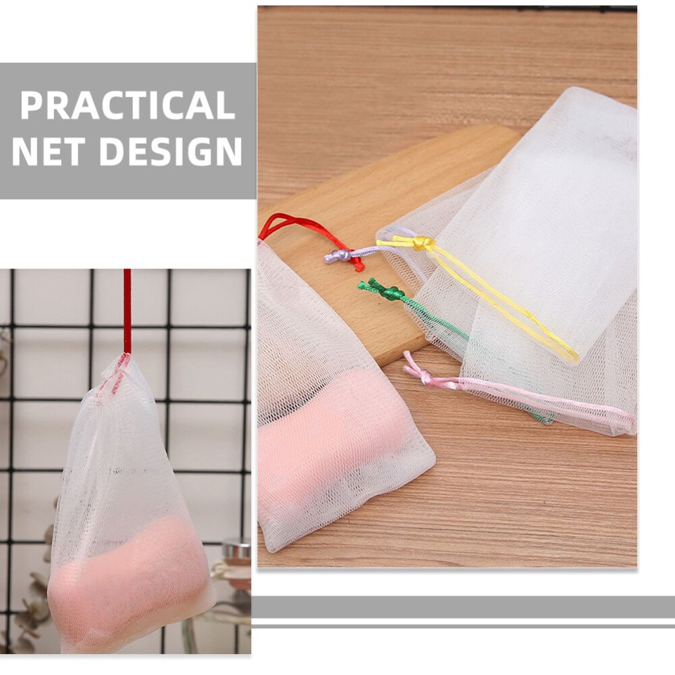 200 pcs Shampoo Bar Bag Soap Bar Bag Soap Bar Pouch Face Net Bag Net eBay