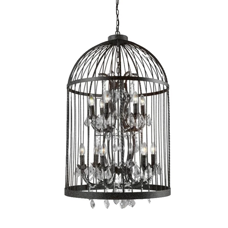Rustic/Primitive Crystal Black Chandeliers & Ceiling Fixtures