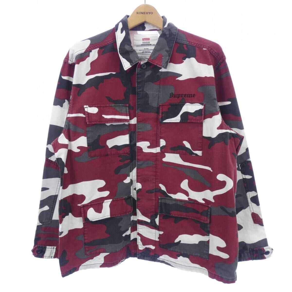 Supreme HELLRAISER BDU SHIRT JACKET RED M CAMOUFLAGE BACK Supreme HELLRAISER BDU SHIRT JACKET RED M CAMOUFLAGE BACK