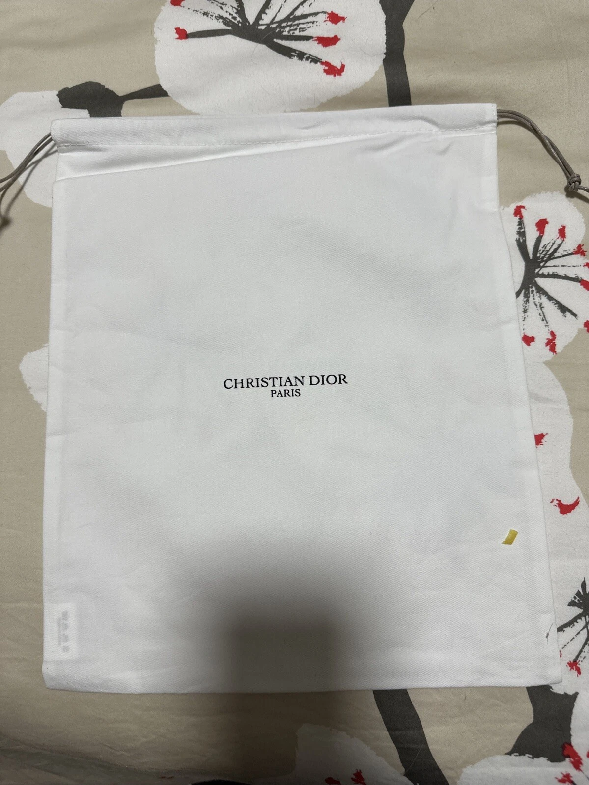 Sac de voyage Christian DIOR coton, perle blanche, 12”x7”