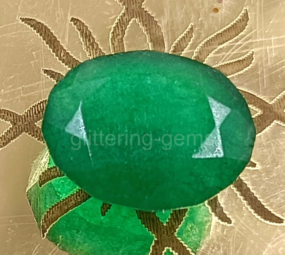 Lab-Created Green Emerald 8.90 Ct IGL Certified Oval Cut Loose Gemstone 5JSD - Image 3 of 4
