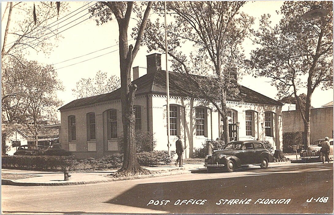 RPPC Starke FL Post Office Street View 1948 eBay