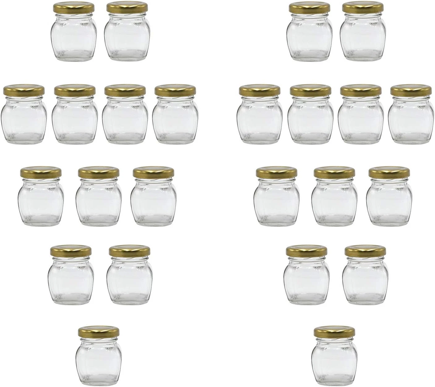 2Oz Glass Jar with Gold Lid for Honey Jam Spice Pack of 24 Sets
Opens in a new window or tab