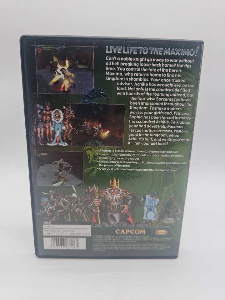 Maximo: Ghosts to Glory PS2 (Sony PlayStation 2, 2002) CIB | TESTED - Image 3 of 4