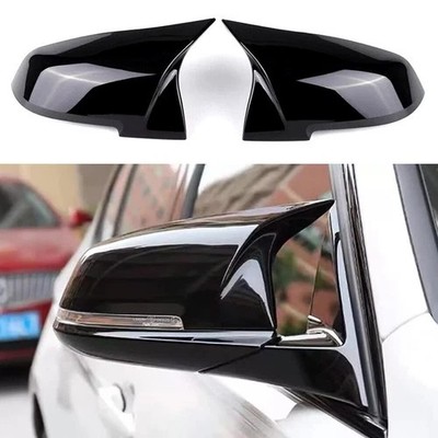 2X Glanz Schwarz Spiegelkappen Gehäuse Für BMW F20 F21 F22 F30 F31 F32 X1 E84 DE