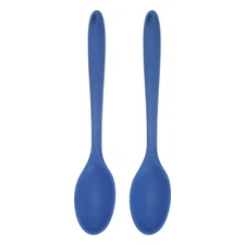 2PACK Silicone Spoons Heat Resistant Cooking Utensil Mixing Spoon Navy Blue
