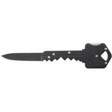 SOG KEY-101 Key Folding Knife 1.50" 5Cr13MoV Drop Point Plain Edge Blade, Black