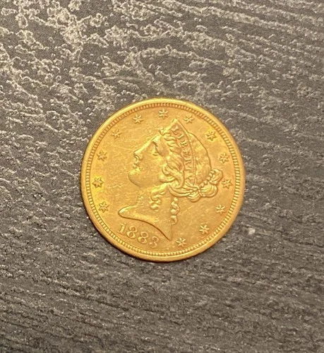 1883 $5 Gold Half Eagle Liberty Coin