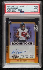 2021 Panini Contenders Optic Gold Prizm 5/10 Nico Collins PSA 9 MINT Auto 1lc0