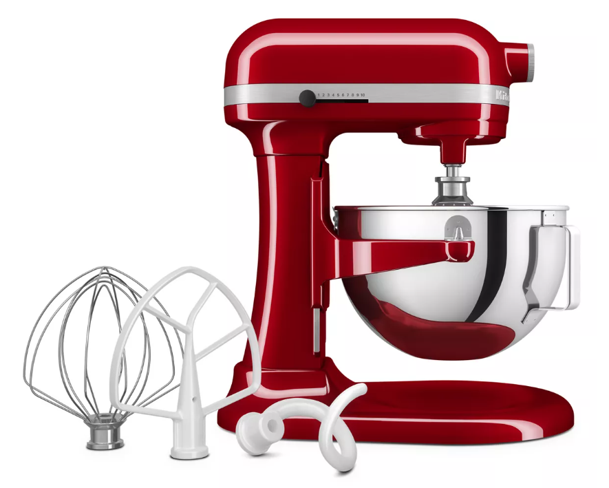 KitchenAid 5.5 Qt Empire Red Bowl-Lift Stand Mixer KSM55SJSXER New Sealed-image
