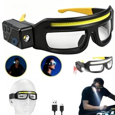 LED Brillen Stirnlampe Freih&auml;ndige LED Schutzbrille Fahrradbrille Arbeitsbrille
