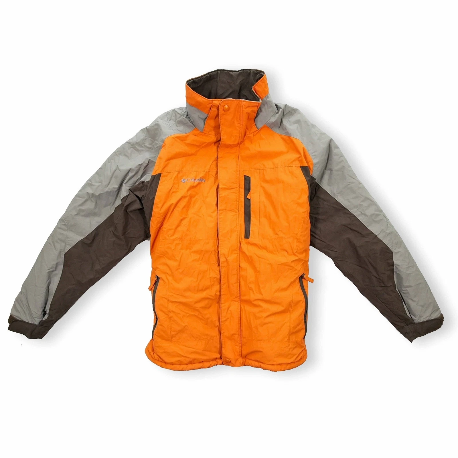 Columbia Men's Insulated Jacket Full Zip Embroidered Logo Orange Size XL