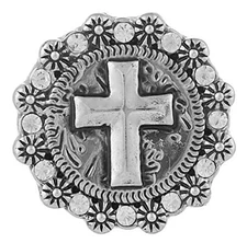 Snap Jewelry Cross Faith 18MM Ginger Charm Button Fits Snap Necklaces, Bracelets