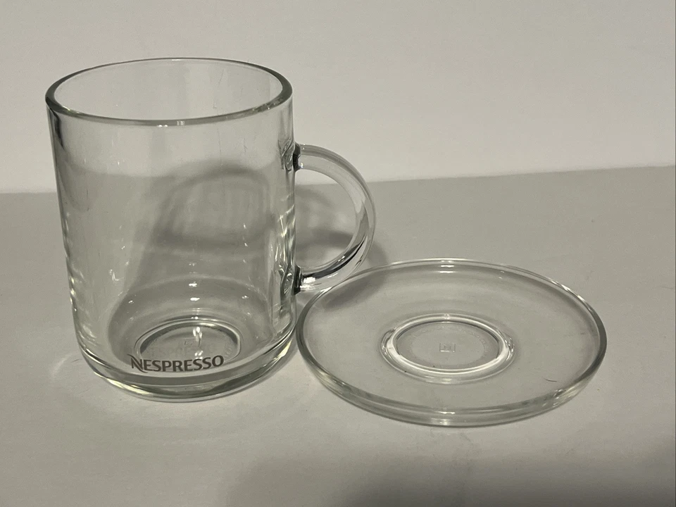 Taza y platillo de café espresso Nespresso Konstantin Grcic vidrio templado Foto 3 de 3