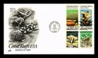US COVER CORAL REEFS FIRST DAY ISSUE SETENANT ARTCRAFT