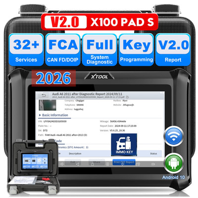 2026XTOOL KFZ IMMO Key Programming X100PAD S V2.0 OBD2 Diagnosegerät Alle System