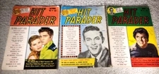 Hit Parader Magazine Oct 1957 Elvis Presley, Jan 1962 Johnny Mathis, April 1956