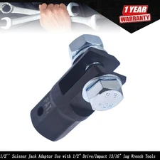 1/2'' Scissor Jack Adaptor Use with 1/2" Drive/Impact 13/16" lug Wrench Tools