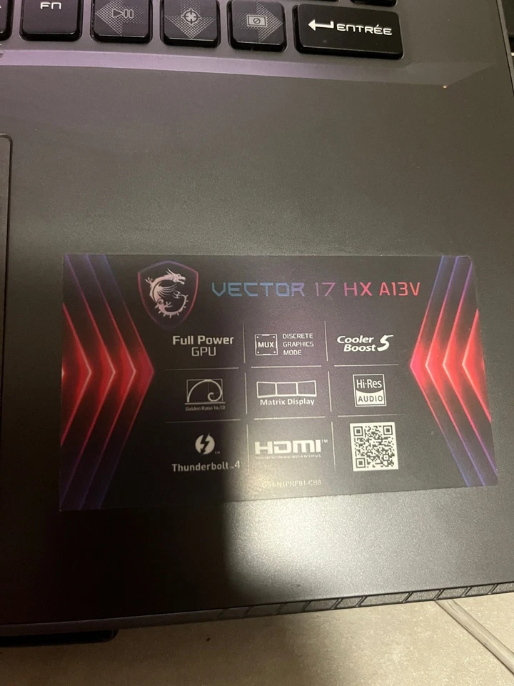 PC PORTABLE GAMER MSI Vector 17 HX A13VHG-604FR - Photo 3/4