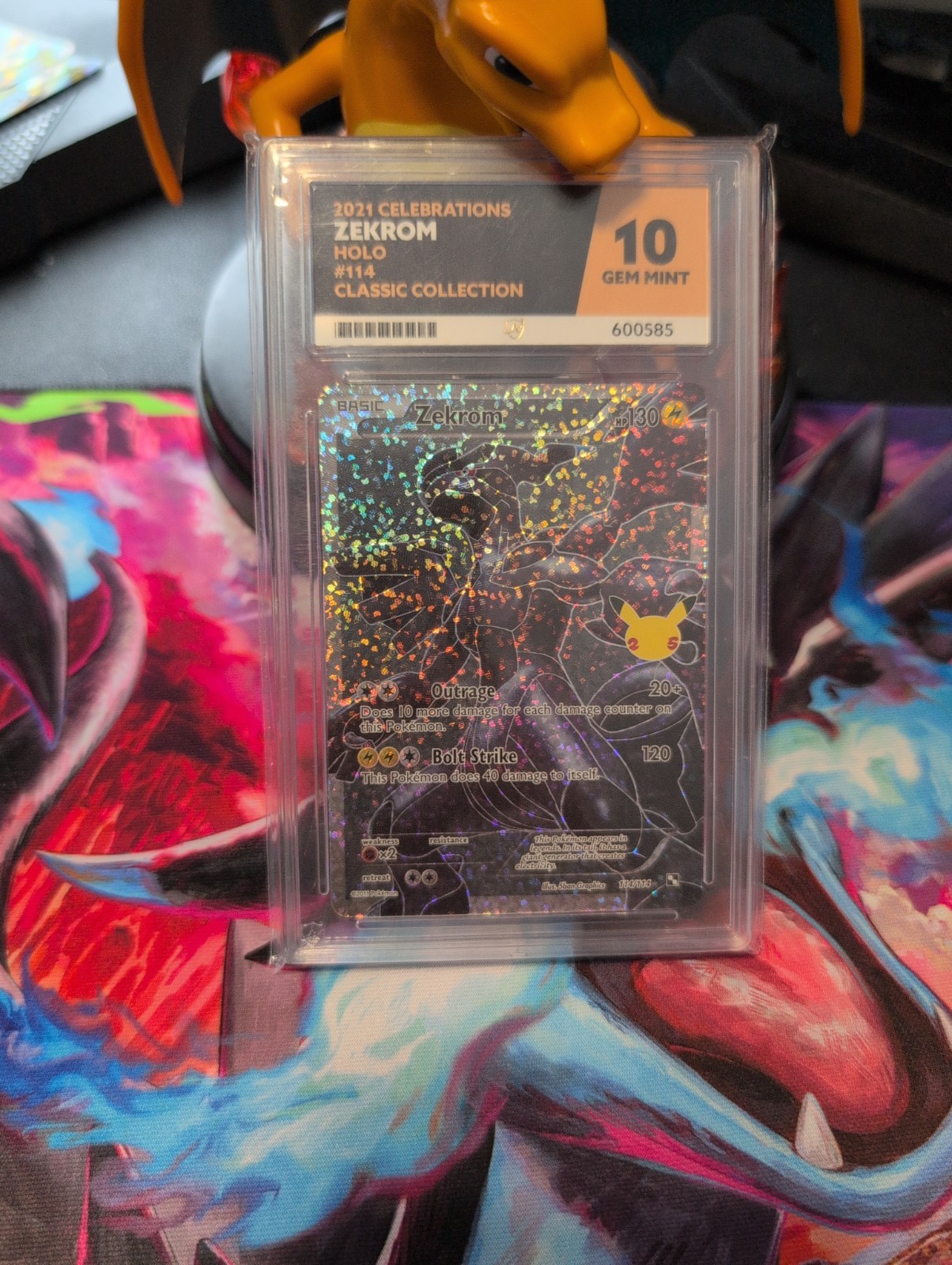 Pokémon TCG Zekrom Holo Card 2021 Celebrations PSA 10 114/114