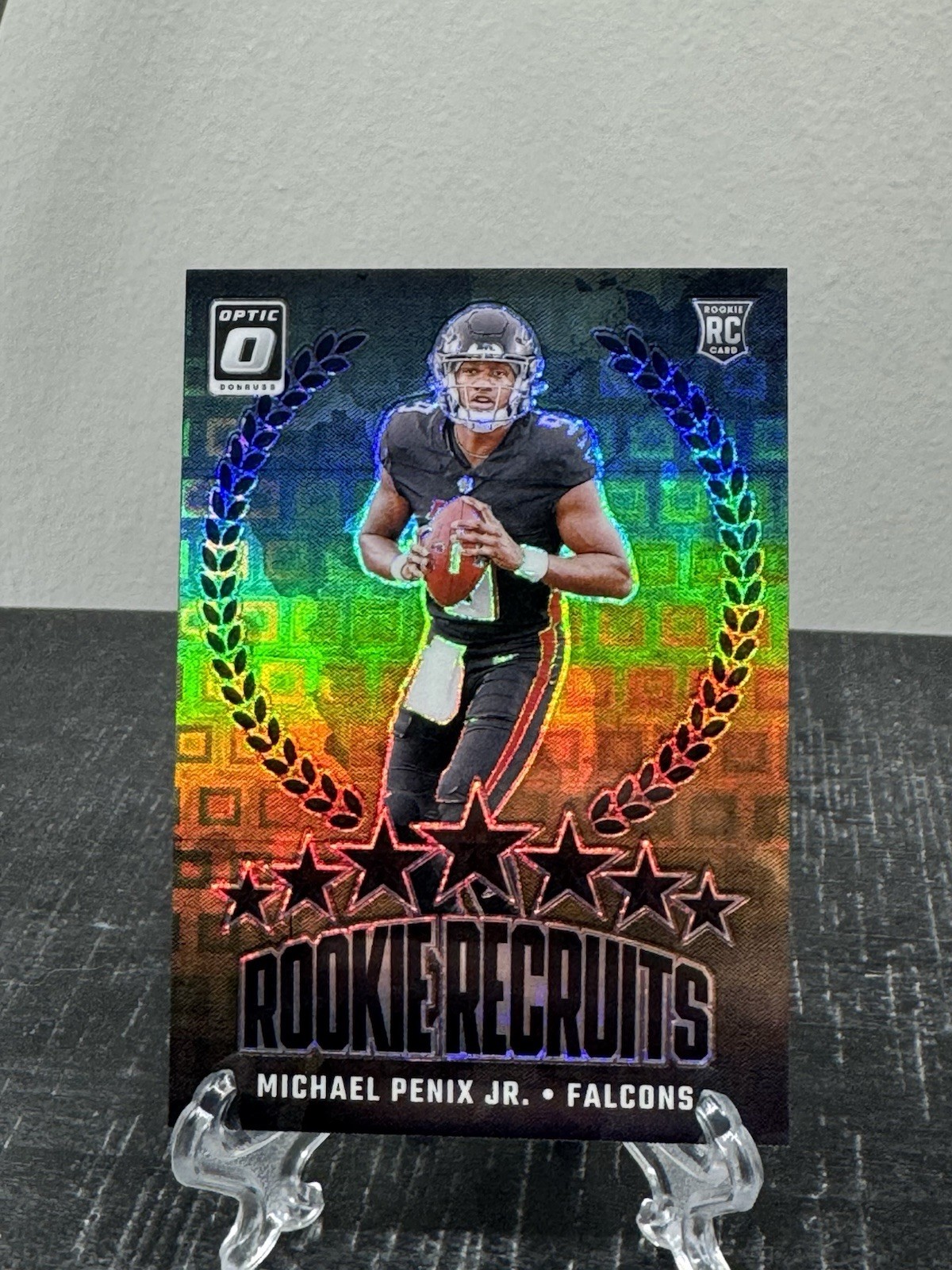 2024 Donruss Optic Rookie Recruits Michael Penix Jr. /25 Black Pandora RC