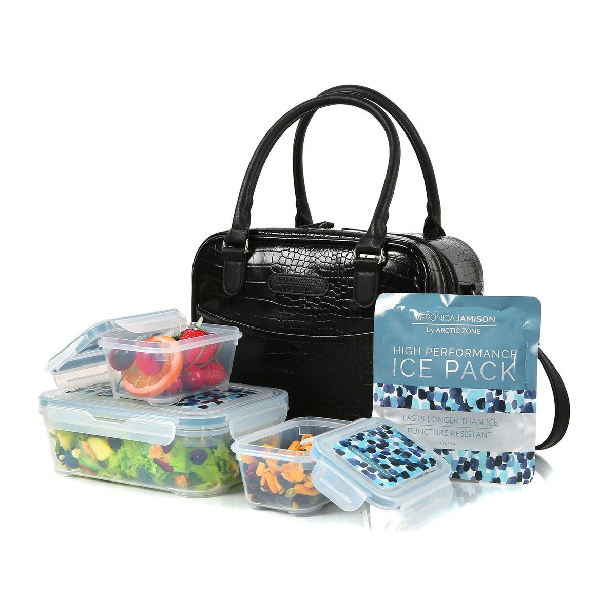 Arctic Zone Veronica Jamison Hampton Faux Leather Lunch Tote