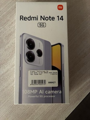 Xiaomi Redmi Note 14 5G 8+256GB 108MP Dual Sim Coral Green