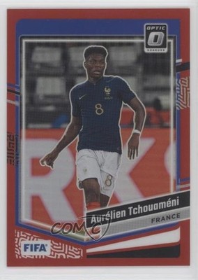 2023-24 Panini Donruss FIFA Optic Red Prizm 7/299 Aurelien Tchouameni #19 0e22