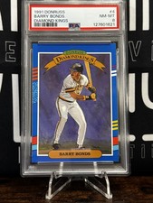 1991 Donruss - Diamond Kings Barry Bonds #4 3 Yellow Stripes on Right
