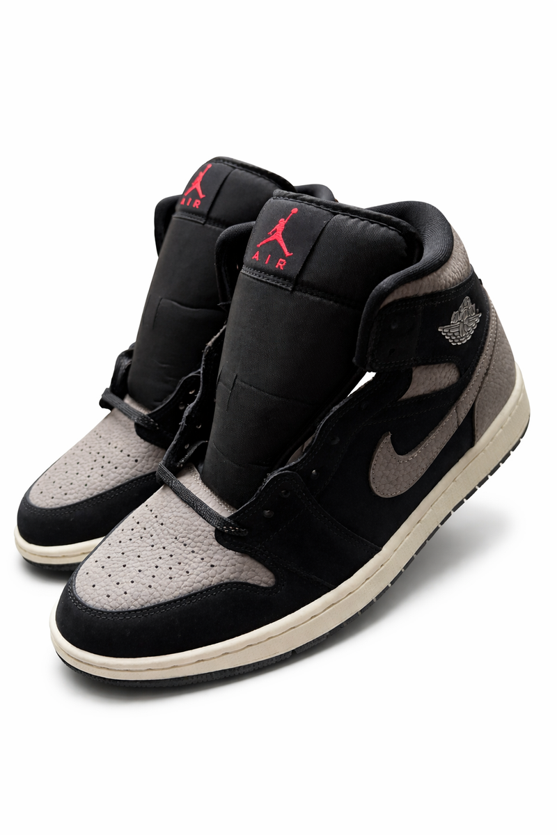 Nike Air Jordan 1 Mid SE Shoes Black Olive Gray IB7110-002 Men's